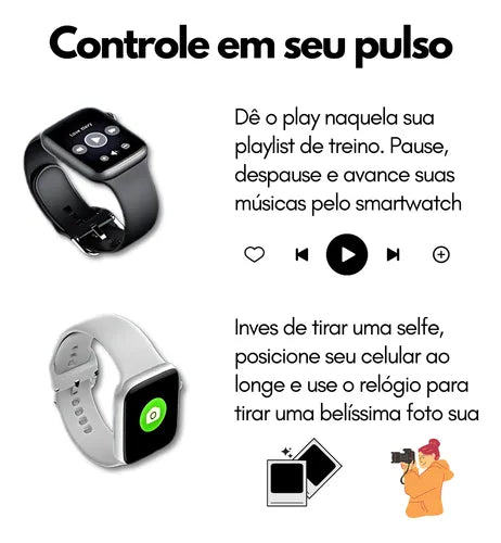 Watch 8 Pro Lançamento 2023 Modelo W28 Várias Cores Unissex